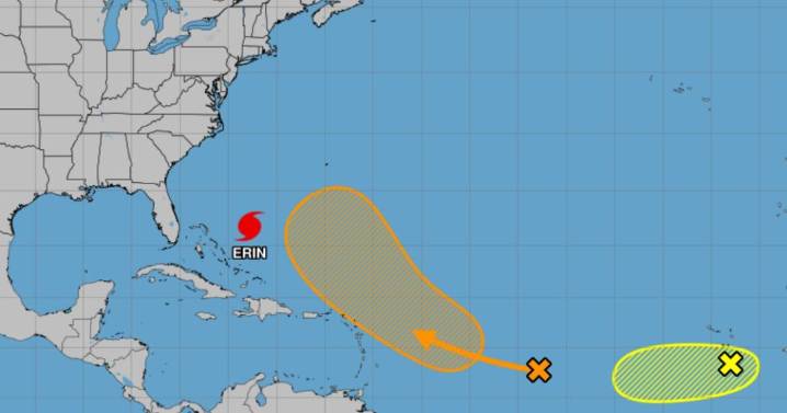 ‘Erin’ se debilita a huracán categoría 2... Pero amenaza la costa este de EU y Canadá