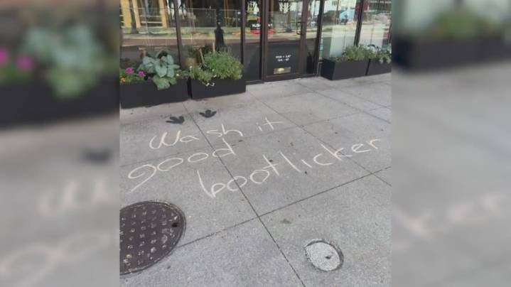 Evansville councilwoman's business front reportedly vandalized by chalk message