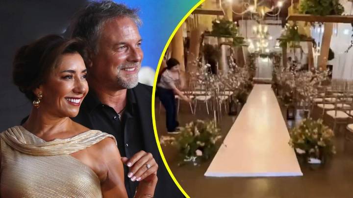 Completamente adornado con flores blancas: Así luce el recinto en el que Carmen Gloria Arroyo se casará con Bernardo Borgeat