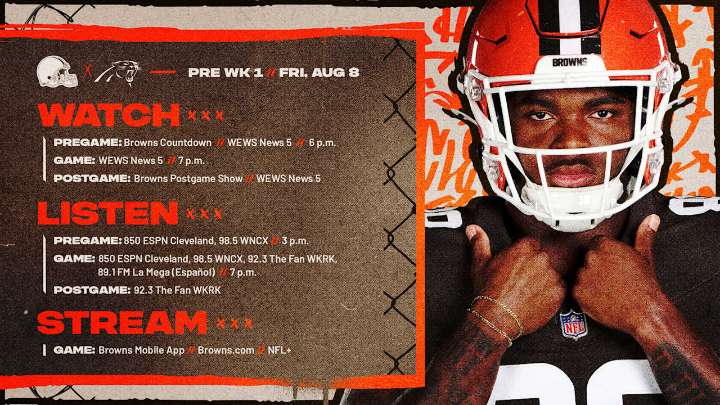 Browns vs. Panthers: How to Watch, Listen & Live Stream
