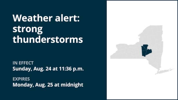 NY weather: Thunderstorms with pea-sized hail in New York Sunday – winds gusting up to 40 mph