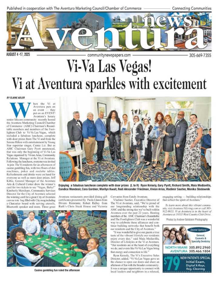 Aventura News: Vi-Va Las Vegas! Vi at Aventura sparkles with excitement