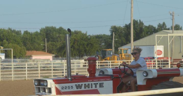 Community members gather to witness Antique Truck Pull