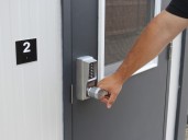 Transitional cabins offer peace and security now, and hope for future