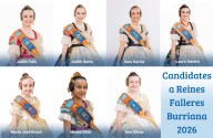 Set candidates opten a ser les Reines Falleres de Burriana 2026