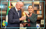 Claudia Sheinbaum recibe visita de Gianni Infantino