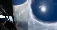 Monstruo en el Atlántico: Avión entra al ojo del huracán "Erin" y muestra el efecto estadio