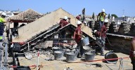 Casi 50 personas trabajan en las obras de emergencia por el incendio en la Mezquita