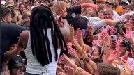 #TheMoment a teen crowd surfed to meet Shaboozey at Osheaga