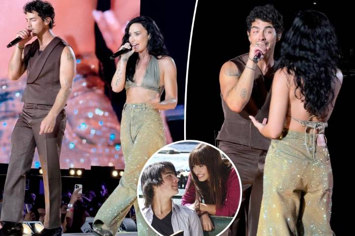 Exes Joe Jonas and Demi Lovato reunite for 'Camp Rock' performance
