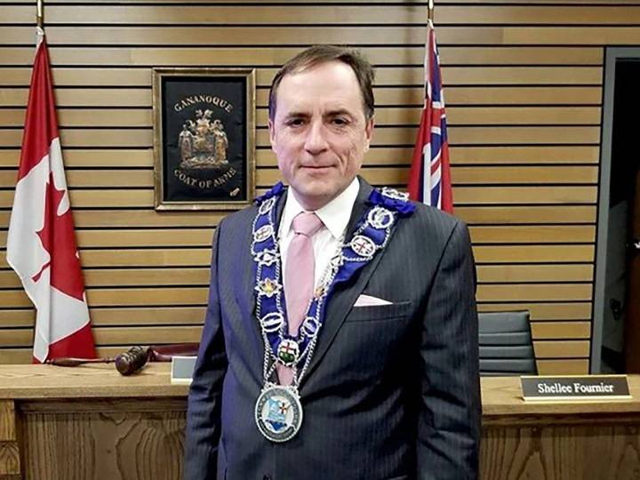 Gananoque mayor suspended from police board