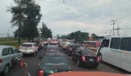 Colapsa carretera a Chapala: se registra intenso tráfico este miércoles