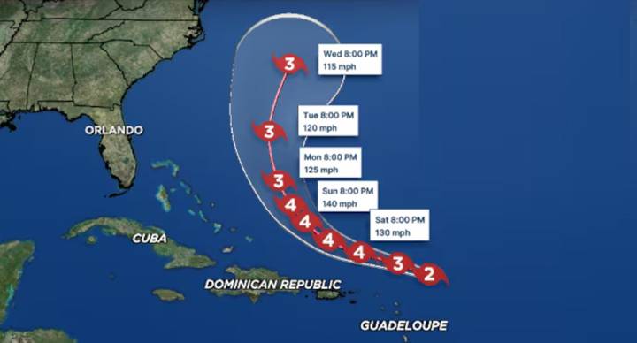 Huracán Erin afecta plan de playa en el sur de la Florida