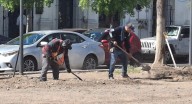 Reanudan trabajos en parque y camellón de bulevar Hidalgo en centro de Hermosillo