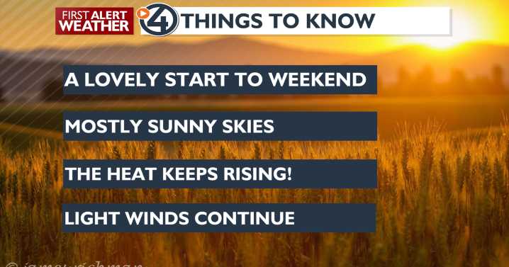 🌡️ The Inland Northwest will go from comfortable to sizzling for your Labor Day Weekend!