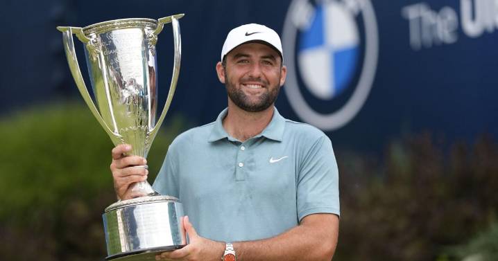 Scottie Scheffler rallies from 4 shots down and wins BMW Championship for 5th victory of the year