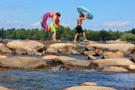 Pine River rock dam provides heat relief