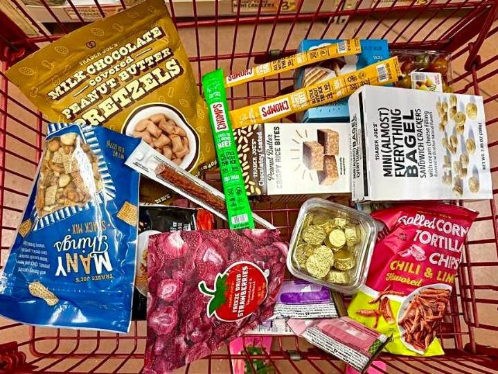 I travel for work at least once a month. I always buy these 12 Trader Joe's snacks to enjoy on the plane.