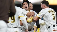 Laureano singles in Bogaerts in the 10th as the Padres walk