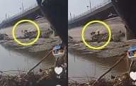 Video.- Exhiben 'coyotes' en TikTok cruces de migrantes por drenajes