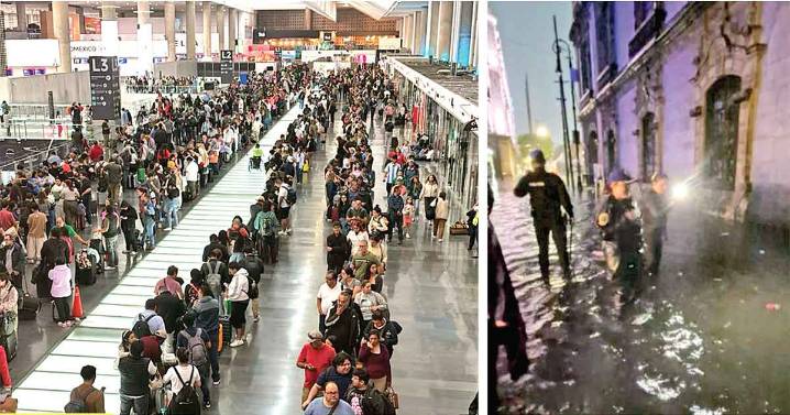 La tormenta detuvo vuelos, trenes, autos y peatones