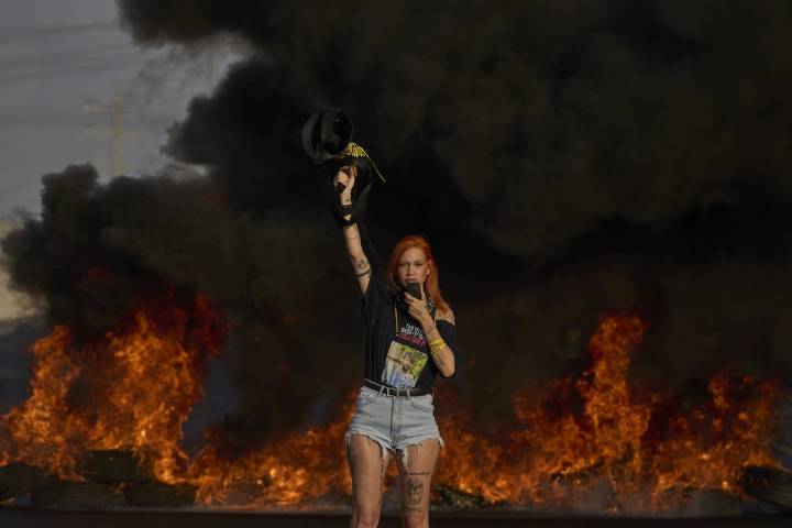 Protesters in Israel demand release of hostages as Gaza strikes kill 16, hospitals say