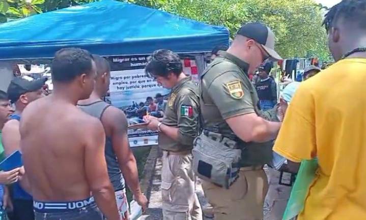 El INM inició censo de la caravana migrante para analizar cada caso