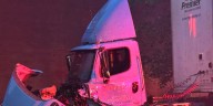 2 hospitalized in crash between Tesla, tractor-trailer in Fulton County, police say