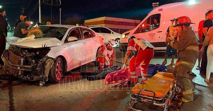 Menor ebrio, por poco mata a dos al chocar en Nuevo Laredo