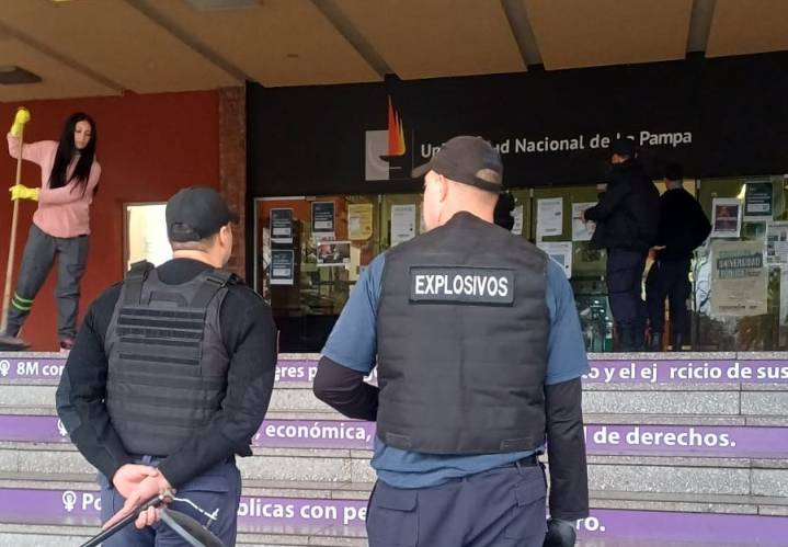 “Hoy no tenía ganas de venir a trabajar”: hizo una amenaza de bomba en la UNLPam y fue detenido