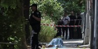 El momento del asesinato del ex presidente del Parlamento ucraniano Andriy Parubiy