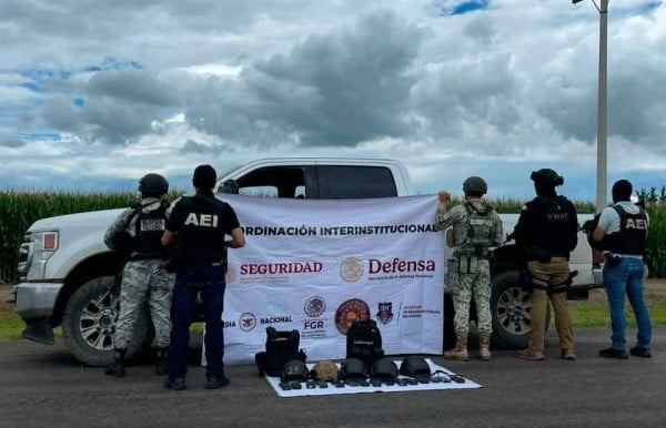 Aseguran cartuchos y pick up luego de enfrentamiento