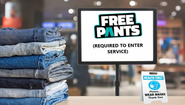 Many Churches Handing Out Free Pants Ahead Of Sunday Service
