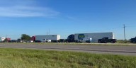 Traffic along I-10W near Iowa