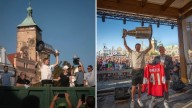 Vanecek arrives with Stanley Cup on back of truck in Czech Republic