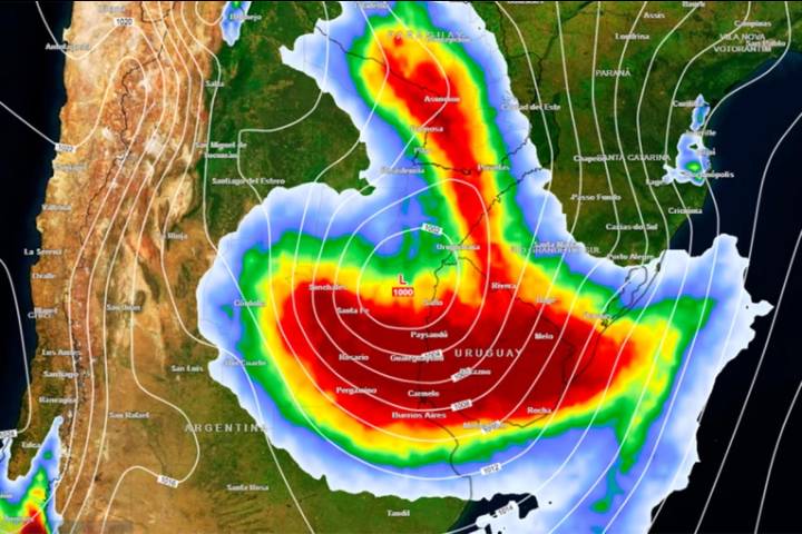 Ciclogénesis en Entre Ríos: pronostican lluvias récord y fuertes vientos en la región