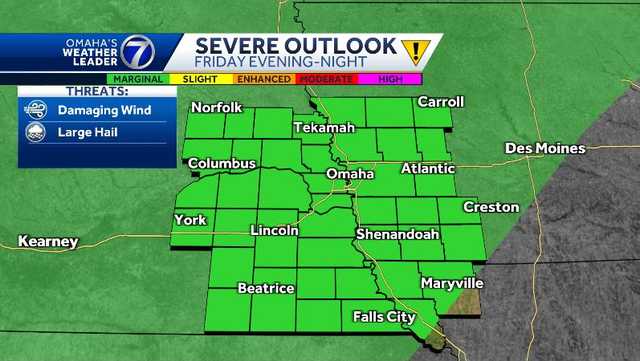 Omaha weather: showers and storms possible late Friday