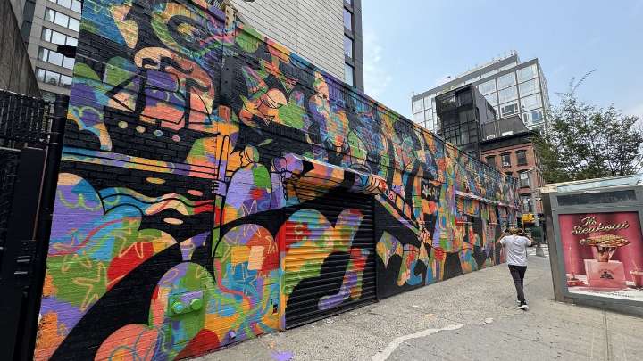 Hudson Square mural reflects neighborhood's transformation