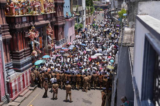 Protests erupt in Sri Lanka's capital over the arrest of ex