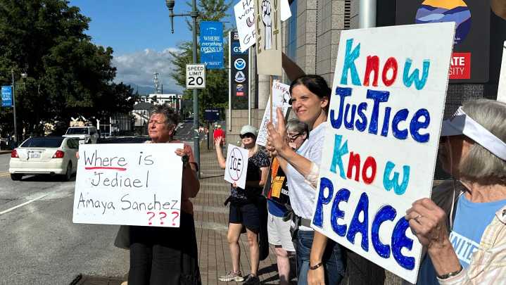 Asheville protesters rally against ICE, arrest on…