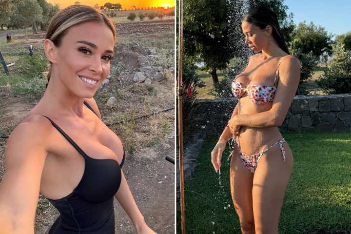 Stunning football presenter Diletta Leotta leaves fans in shock as she shares video of herself showering in tiny bikini