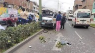Chorrillos: cuatro heridos tras choque de combi con un poste de luz eléctrica