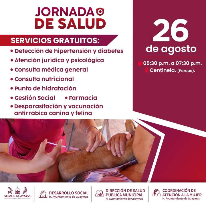 Realizarán jornada de salud y esterilización