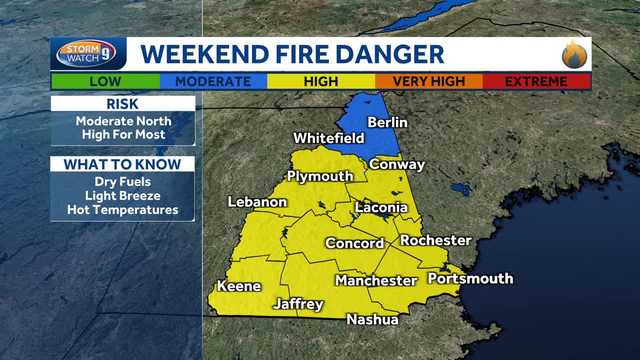 Fire danger high for most of New Hampshire; another heat wave possible this week