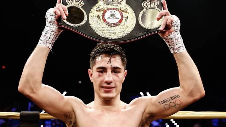 Mirco Cuello le ganó al mexicano Sergio Ríos y es campeón mundial interino de peso pluma de la AMB
