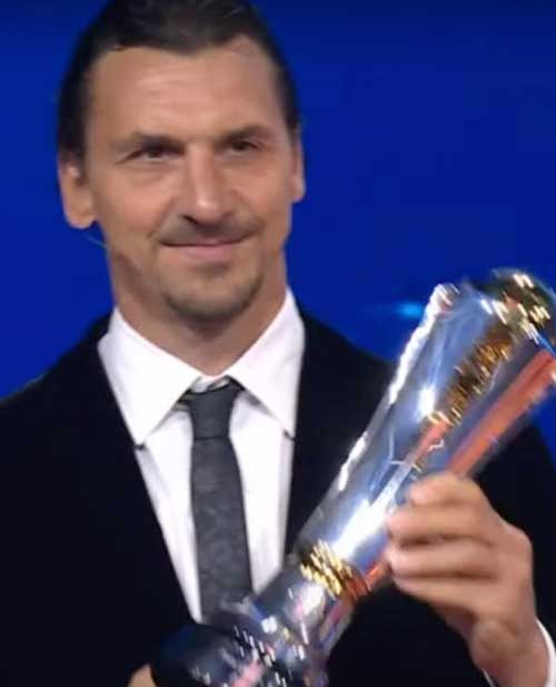 El sueco Zlatan Ibrahimovic, premio presidente de la UEFA