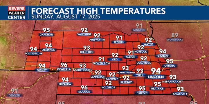 Slightly cooler and more active on Sunday