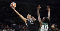 A’ja Wilson scores 29 on her 29th birthday to help the Aces beat the Storm 90