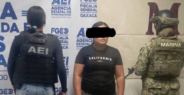 ¡Caída de la heredera del narco! Detienen a esposa de “Melchorcito” con arsenal en Santa María Mixtequilla