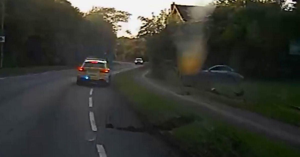 Mercedes driver led police on 130mph chase before smashing into bush